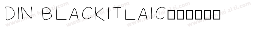 DIN BLACKITLAIC字体转换